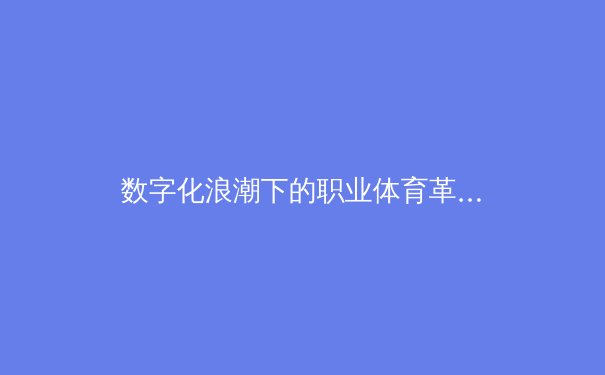 数字化浪潮下的职业体育革命：从数据挖掘到沉浸式观赛体验的全面转型